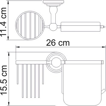Держатель туалетной бумаги WasserKRAFT Ammer K-7059 с держателем освежителя воздуха 