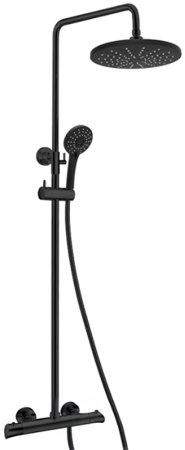 Душевая система Kaiser Cezar 06177-2 с термостатом Черная матовая 