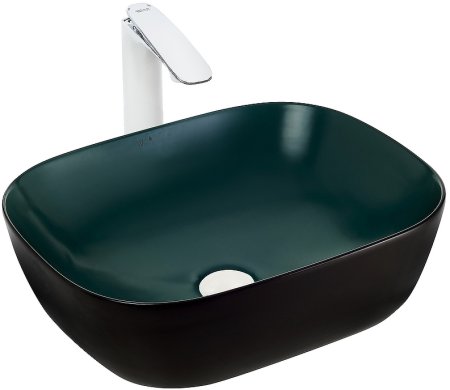 Раковина-чаша WeltWasser Elbach M2143 BBG 49 10000005600 Черно-зеленая матовая 