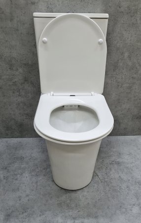 Унитаз компакт CeramaLux 1223A Белый глянцевый с бачком и сиденьем Микролифт 