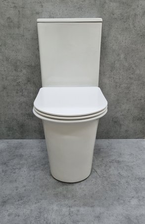 Унитаз компакт CeramaLux 1223A Белый глянцевый с бачком и сиденьем Микролифт 