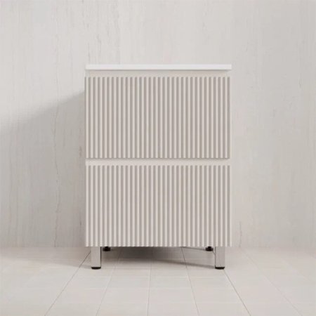 Тумба Style Line Марокко 60 напольная, с раковиной  СОУЛ 600*480 серый шелк, крем 