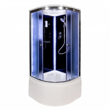 Душевая кабина Deto B90S LED BLACK 