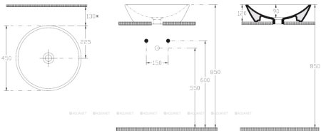 Раковина-чаша Allen Brau Fantasy 45 4.11019.20 Белая 