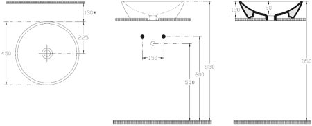 Раковина-чаша Allen Brau Fantasy 45 4.11019.20 Белая 