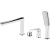 Смеситель на борт ванны Boheme Venturo 370-W Белый Хром 