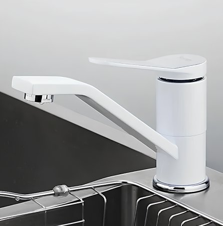 Смеситель для кухни Frap H45 F4545 Белый Хром 