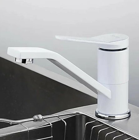 Смеситель для кухни Frap H45 F4545 Белый Хром 