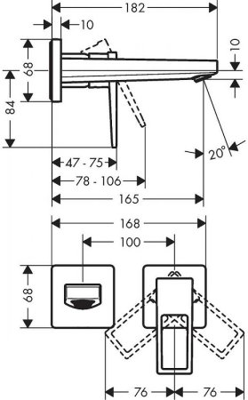 Смеситель для раковины Hansgrohe Metropol 74525000 Хром 