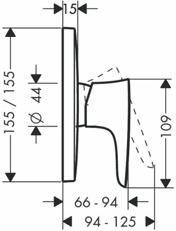 Смеситель для душа Hansgrohe PuraVida 15665000 Хром 