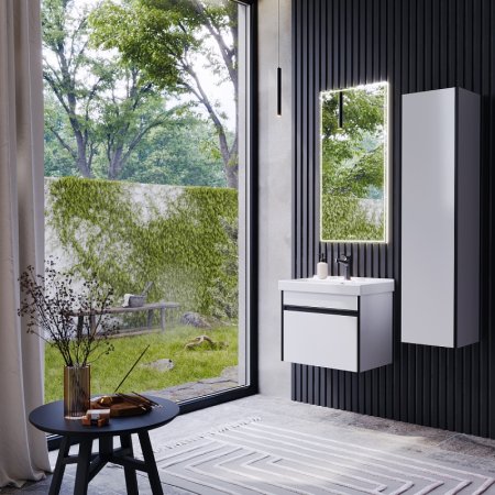 Шкаф пенал Aqwella Urban 35 URB0535W подвесной Белый 