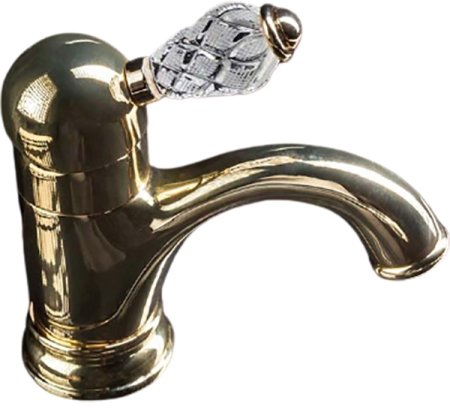 Смеситель для раковины Boheme Crystal 281-CRST Золото 