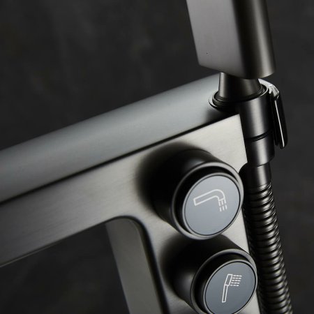 Смеситель для ванны Black&White Universe 7562gm Темно-серый матовый Гранит 