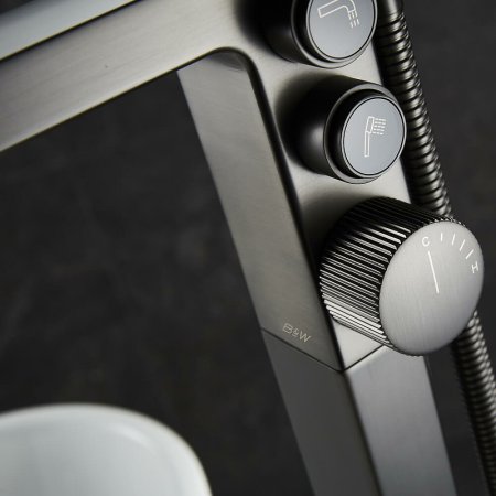 Смеситель для ванны Black&White Universe 7562gm Темно-серый матовый Гранит 