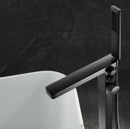 Смеситель для ванны Black&White Universe 7562gm Темно-серый матовый Гранит 