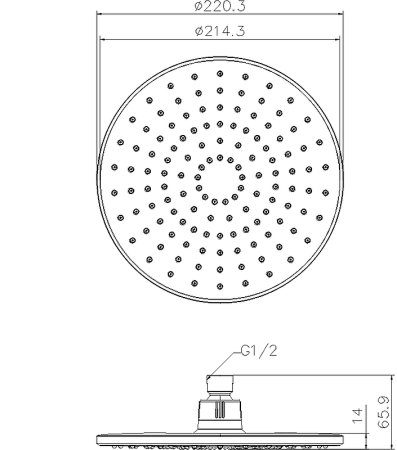 Верхний душ Swedbe Calypso 5045 Хром 