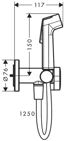 Гигиенический душ со смесителем Hansgrohe Bidette 29232700 Белый матовый 