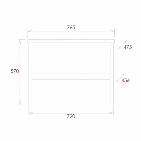 Тумба с раковиной Onika Амара 75.13 баменда 