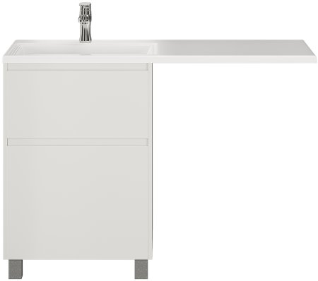 Тумба с раковиной Creto Cafor 120 L 19-W120L Белый глянец 