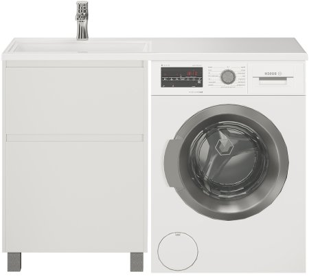 Тумба с раковиной Creto Cafor 120 L 19-W120L Белый глянец 