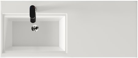 Тумба с раковиной Creto Cafor 120 L 19-W120L Белый глянец 