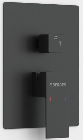 Душевая система Berges Nardis 3S Black 071006 Черная матовая 