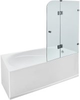 Шторка на ванну Byon T 80x145 Ц0000168 профиль Хром стекло прозрачное