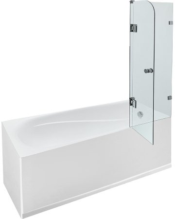 Шторка на ванну Byon T 80x145 Ц0000168 профиль Хром стекло прозрачное 