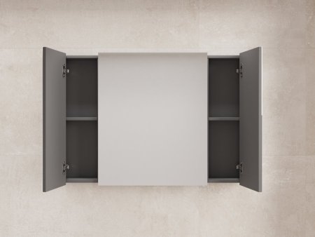 Зеркальный шкаф "ЛИМА 100" эмаль, белый матовый 