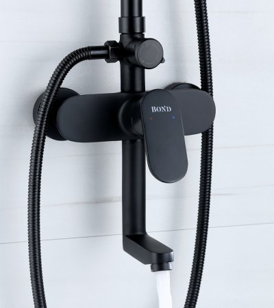 Душевая система Bond B01-9488 Черная матовая 