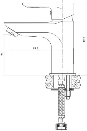 Смеситель для раковины Cersanit Vero 63060 Хром 