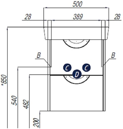 Тумба под раковину Aquaton Сильва 45 1A211701SIW60 Дуб фьорд 