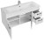 Тумба под раковину Aquaton Диор 120 1A110601DR010 подвесная Белая 