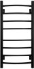 Полотенцесушитель электрический Energy Grand 800x400 черный матовый, форма лесенка, квадратный профиль, скрытое/наружное подключение, 800мм x 431мм 