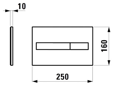 Кнопка смыва Laufen Lis AW1 8.9566.1.004.000.1 хром 