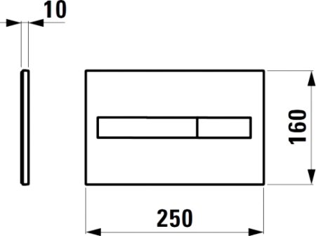 Кнопка смыва Laufen Lis AW1 8.9566.1.004.000.1 хром 