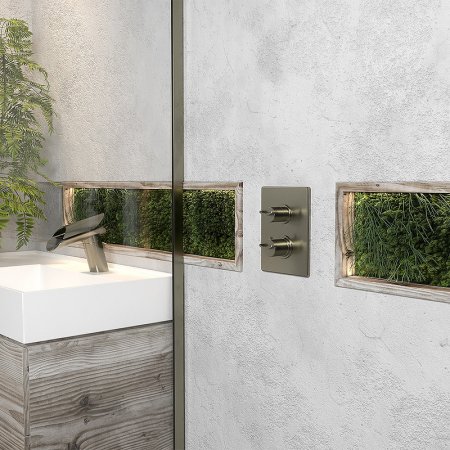 Смеситель для душа Paini Morgana 73PW691TH с термостатом Никель 