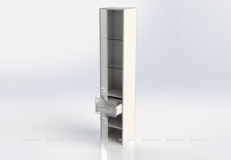 Шкаф-пенал для ванной Aquanet Августа 35 L белый 