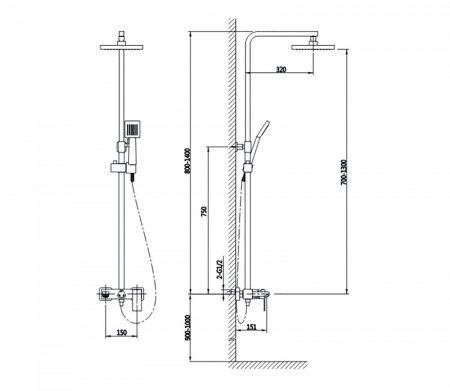 Душевая стойка Timo Briana SX-7130/00 