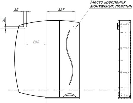 Зеркало-шкаф Aquanet LM 75 белый 