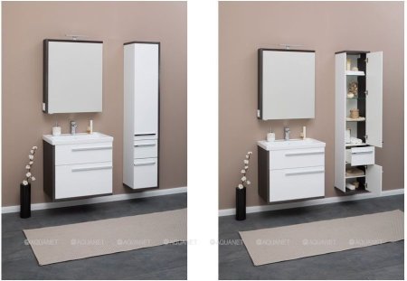 Зеркало-шкаф Aquanet Фостер 70 эвкалипт мистери/белый 