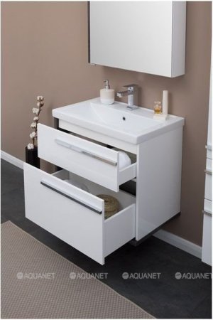 Зеркало-шкаф Aquanet Фостер 70 эвкалипт мистери/белый 