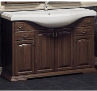 Тумба под раковину Opadiris Риспекто 120 Z0000009574 Орех антикварный ручки Бронза