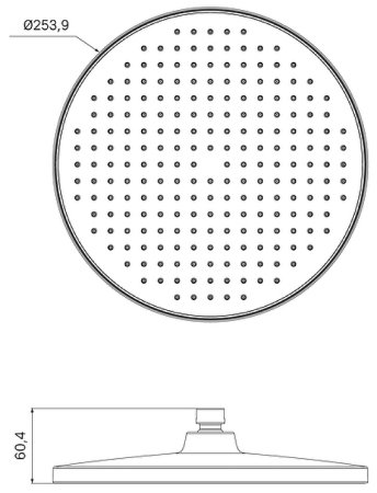 Верхний душ Iddis Esper ESP25BRi64 Черный матовый 
