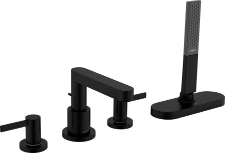 Смеситель Hansgrohe Finoris 76444670 на борт ванны, матовый черный 