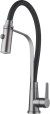 Смеситель для кухни с гибким изливом и режимом &quot;душ&quot; Shevanik S943T-3, оружейная сталь 