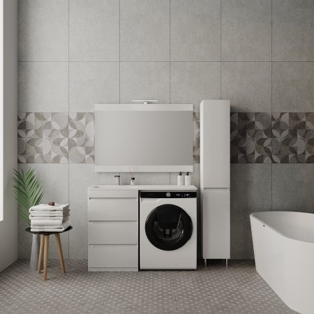 Тумба под раковину Style Line Даллас 110 Люкс Plus СС-00002369 Белая 