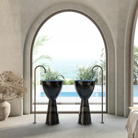 Раковина Abber Kristall 45 AT2703Onyx Черная 