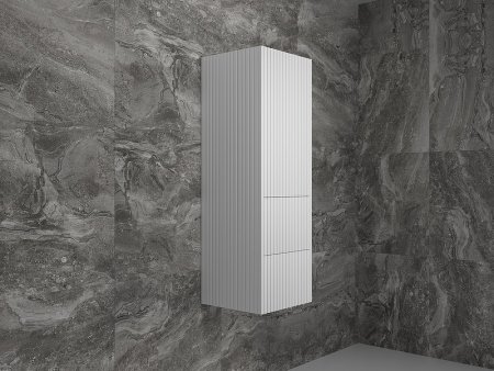 Шкаф пенал Style Line Стокгольм 36 ЛС-00002316 подвесной Белый рифленый софт 