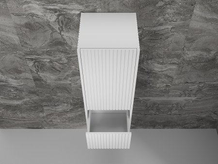 Шкаф пенал Style Line Стокгольм 36 ЛС-00002316 подвесной Белый рифленый софт 